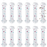 12 Pcs Sticky Fly Trap Fly Stick Indoor Outdoor Long Lasting Adhesive Fly Catcher with Hanging Hook for Wasps Gnats Bugs Insects Moths Fruit Flies Mosquitoes Spiders Fleas (White)