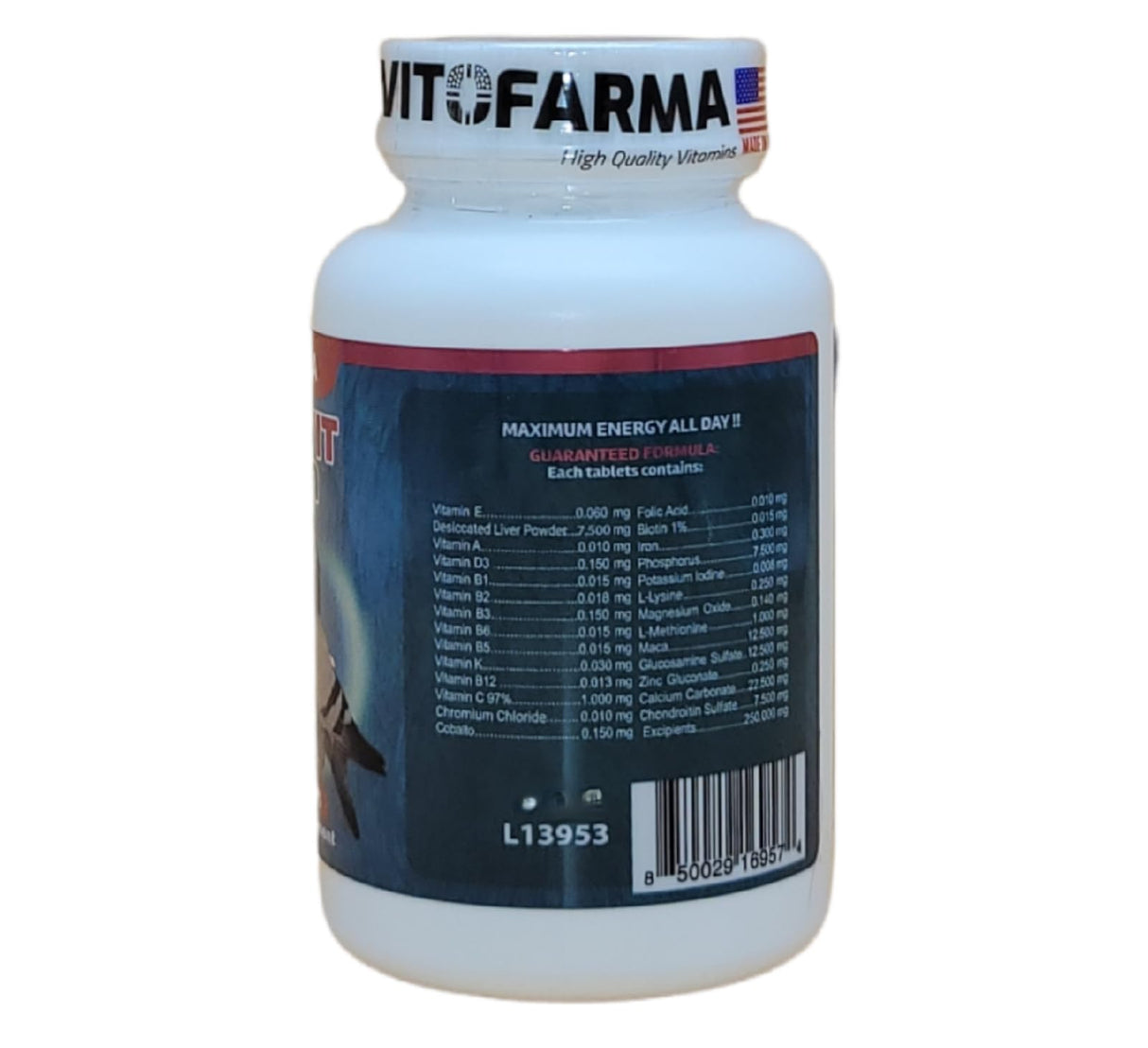 VITOFARMA MULTIVIT Pigeon para palomas 100 Tabs Vitamins Minerals Aminoacids for Racing Pigeons Show Pigeons Rollers Supplement for Birds