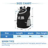 Dog Carrier Backpack Pet Puppy Carrier Front Pack Breathable Head Out Design with Reflective Safe Dog Backpack Carrier for Small Medium Dogs Cats Rabbits