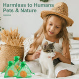 5 Pack Natural Cat Repellent Outdoor Indoor, Peppermint Oil Cat Deterrent Outdoor Repels Cat Dog Deer Rabbit from Garden Yard Lawn Home Keep Your Yard Lawn Porch Furniture Curtain from Cat Damages