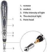 Acupuncture Pen 3-in-1 Electronic Acupuncture Pen for Pain Relief, Powerful Meridian Energy Pulse Massage Pen, Includes Massaging Gel