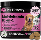 Multivitamin Dog Supplement, Glucosamine Chondroitin for Dogs, Probiotics, Omega Fish Oil, Dog Supplements & Vitamins, Vitamins for Skin and Coat Allergies (Chicken 90 ct)