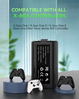 Rechargeable Battery Pack for Xbox Series X|S/One, 2 Pack 4440mWh 3.7V Battery Pack for X-Box One/S/X/Elite All Xbox Controllers Supports Use While Charging (Includes 2 Batteries Only)