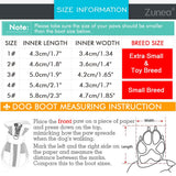 ZUNEA Small Dog Shoes for Hot Pavement Summer Breathable Mesh Boots Adjustable Non Slip Zipper Pet Dogs Booties White PU Paw Protector Red 3#