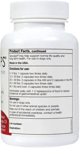 Apocaps CX Apoptogen Formula for Dogs (90 Capsules) - Supports Normal Levels of Apoptosis + Human Grade Ingredients Including Citrus Bioflavonoids, Silymarin, Curcumin and Turmeric + Biovadex