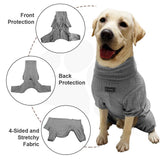 KOOGAL Dog Pyjamas PJS Sweater Clothing and Loungewear Suitable for Large to Giant Breeds of Dogs, Neutering Suits, Extra-Large Stretch Fabric, Four-Legged Dogs Clothes Pyjamas(Sweater Gray, 6XL)