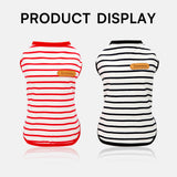 Preferhouse Dog T-Shirts for Extra Large Dogs 2 Pack, XL Dog Sleeveless Striped Vests Dog Pullover T-Shirts Lightweight Puppy Kitten Tank Top Cat Tee for Schnauzer, RedBlack-XL