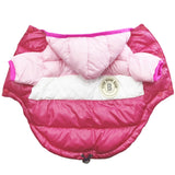 CMREAEC Dog Vest Winter Coat for Small Dogs Boy Girls, Dog Down Jackets Puppy Hoodie Sweatshirt Doggie Hoodie Coat Winter Clothes Pet Hooded Coat Apparel for Chihuahua in Cold Weather,Pink XXL