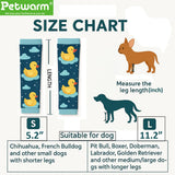 Petwarm Dog Recovery Leg Sleeves 4pcs Set Duck Print – Anti-Lick Post-Surgery Wraps for Dogs, Breathable Joint Support Sleeves for Medium & Large Breeds, Green, L