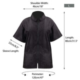 Noverlife Pet Grooming Jacket with Full Zipper, L Size, Anti-Static Smock for Dog Cat Beauty, Water Resistant Barber Apron Jacket for Hair Salon, Cosmetology Uniforms for Men and Women