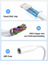 [Apple MFi Certified] 2 Pack Lightning to 3.5 mm Headphone Jack Adapter, iPhone Aux Adapter Converter Dongle Audio Cable Compatible with iPhone 14 13 12 11 X XS 8 7