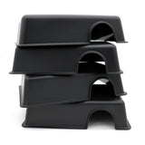 Reptile Hide Box Snake Hide Feel Secure and Safe, Gecko Hide (Black, Large 4 pcs)