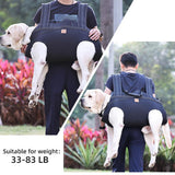 Backpack Carrier for Large Dog Full Body Dog Sling with Handle Dog Lift Harnesses with Reflective STS for Elderly Disabled Dogs