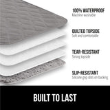 GORILLA GRIP Waterproof Bed Cover for Dogs, 82x52, Gripped Slip Resistant Backing, Leak Proof Washable Dog Blanket Covers Sofa, Couch, Sectional, Crate, Car, RV Seats, Pet Puppy Essentials, Charcoal