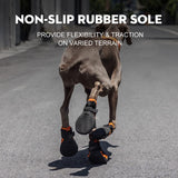Boxxberk Dog Boots for Large Dogs,Waterproof Dog Booties for Winter Snow,Anti-Slip Dog Shoes Paw Protector with Reflective Strap for Hot Pavement,Hardwood Floor,Outdoor Hiking (Black, 2.75")
