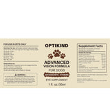 Ricadoo Optikind Vision Drops for Dogs, Optikind Vision Formula, with Lycopene, Zeaxanthin, Astaxanthin, Supports Vision and Overall Eye Health, Reduces Cloudiness, 30ml (1pcs)