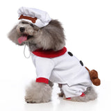 Layheld Cat Costume Dog Clothes Chef & Construction Worker 2PCs Set Funny Cosplay Partywear Photoshoot Cute Pet Outfit for Cat Small Dog (Chef,Large)