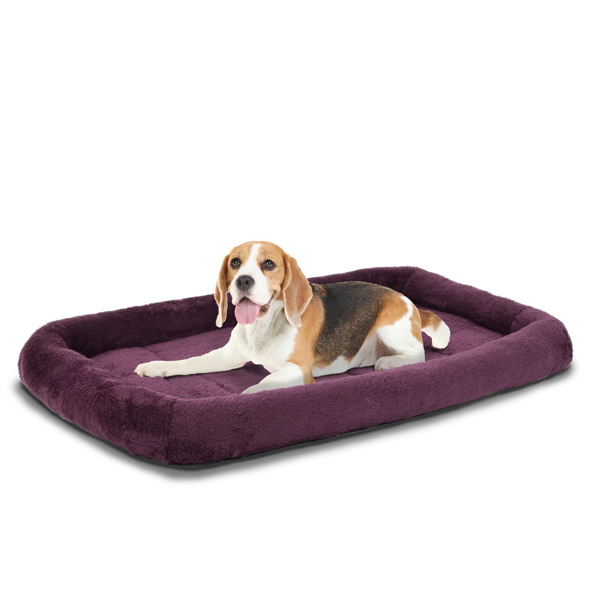 Patas Lague Bolster Dog Bed for Small Dogs 24''x18'', Soft Warm Foam Pet Sofa Bed, Machine Washable Pet Cat Crate Mat for Small Breeds, Taupe