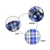 DroolingDog 3 Pack Plaid Dog Tee, Puppy Button Up Shirt, Polo T-Shirt, Breathable Summer Tee, Medium