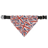 KEIAHUAN Summer Triangle Dog Bandana - British Flag Washable Adjustable Collar Bandanas Kerchief Pet Costume Accessories for Small, Medium & Large Dogs & Cats