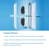 AQQA 8 Pack Aquarium Replacement Filter Cartridge Fish Tank Filter Cartridge Aquarium Internal Filter (Large)