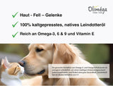 Camelina Oil for Dogs & Cats, 500mL by Olimega Farm | High in Omega-3 & Vitamin E | Support for Healthy Joints, Coat & Skin | Alternative to Salmon Oil for Dogs | Made in Canada | Non-GMO