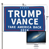 Probsin Trump Vance 2024 Flag 3x5 Ft Double Sided Trump Vance 2024 Take America Back MAGA Flag Party Supplies Yard Signs Hanging Poster for College Room Man Cave Welcome Photo Backdrop (Blue)