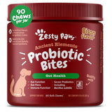 Zesty Paws Probiotics for Dogs, Digestive Enzymes Gut Flora, Digestive Health, Diarrhea & Bowel Support, DE111, Dog Probiotics Soft Chew for Pet Immune System, Chicken, 90 Ct