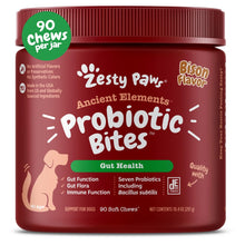 Load image into Gallery viewer, Zesty Paws Probiotics for Dogs, Digestive Enzymes Gut Flora, Digestive Health, Diarrhea &amp; Bowel Support, DE111, Dog Probiotics Soft Chew for Pet Immune System, Chicken, 90 Ct
