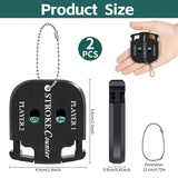 IOGOG 2Pcs Golf Stroke Counter, 2-Player Golf Counter Clicker with Hanging Rope, Shockproof Mini Portable Stroke Counter for Your Golf, Outdoor Sports, Different Kinds of Competitions and Games(Black)