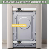 Top Load Washing Machine Cover Waterproof Washer Dryer Cover with Zipper Dustproof Outdoor Full-Automatic Washer Protector Case Laundry Cover 22x22.8x36.2inch (Silver)