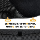 Invech 5 x 6.6 Ft Drum Rug, Drum Mat with Non-Slip Grip Bottom, Soundproof Drum Floor Mat for Electrical Drum, Drum Accessories Gift for Drummers (Black)