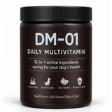DM-01 Daily Multivitamin, Multivitamin Itch Relief Chews for Dog, Made with 12 Active Ingredients for Hip & Joint, Digestive & Boost Immunity, 60 Chew
