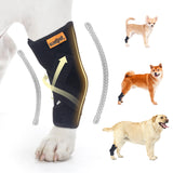 COMFPET Dog Hock Brace for Small Dogs (5-15 lbs), Adjustable Hind Leg Support Wrap for Chihuahua, Pomeranian, Yorkie, Arthritis, ACL Tears & Lameness Relief - Size S