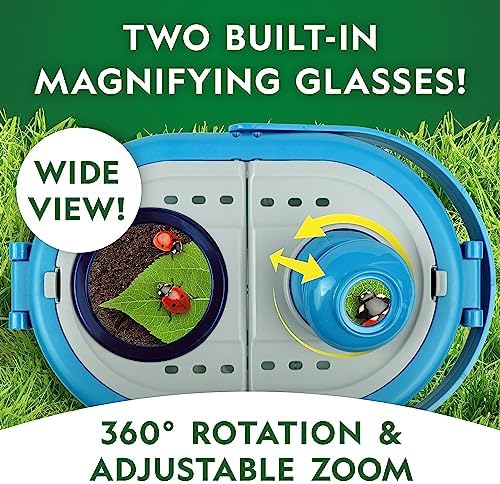 NATIONAL GEOGRAPHIC Bug Catcher Kit for Kids - Kids Bug Habitat with Magnified Viewer, Bug Catcher, Tweezers & Learning Guide, Insect Habitat, Outdoor Toys, Kids Bug Catching Kit, Bug Cage, Bug Box