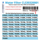 Kenmore 9990 Refrigerator Water Filter, 1 Count (Pack of 1), White