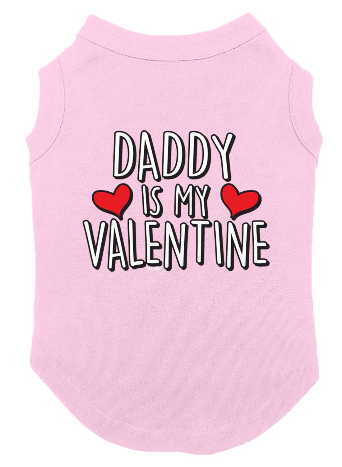 Daddy is My Valentine Dog Shirt (Pink, X-Small)