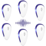 TIMIROYA Ultrasonic Pest Repeller, Pest Repellent Ultrasonic Plug in, Pest Repeller Indoor 6 Pack for Bugs Insects Roaches Mice Rodents Mosquitoes, White