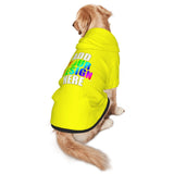 Personalized Pet Sweatshirt, Custom Dog Clothes Hooded with Pocket, Customize Hoodies for Dogs, Puppy, Cat,XXL, Yellow
