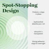 Absorbing Cover Healing Invisible Acne Patch Blemish Spot, Treatment, Facial Acne Patch Vegan, Cruelty Free, Hydrocolloid, Two Sizes 10mm 12mm (Total 84 Counts)