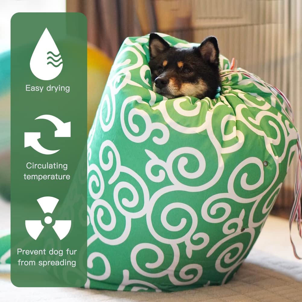 WAYUTO Flexible Pet Drying Bag with Drawstring Dog Hair Drying Bag Puppy Hair Dryer Box Dog Dryer Bag for Home, Bathroom and Pet Shop Use XL