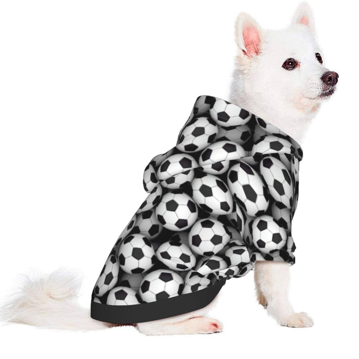 FuriTou Sports Football Soccer Small Pet Hoodies Soft Dogs Cats Sweatshirt Warm Dog Clothes Sweater with Hat Large