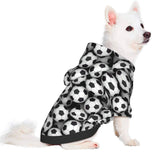 FuriTou Sports Football Soccer Small Pet Hoodies Soft Dogs Cats Sweatshirt Warm Dog Clothes Sweater with Hat Large