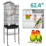 Yaheetech Bird Cage 64'' Medium Small Parrot Parakeet Bird Cages with Detachable Rolling Stand for Parrot Lovebirds Finches Parakeets Budgie Parrotlet Conures, Pet Flight Birdcage
