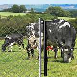 HoLarXuQ Chain Link Fabric Fence Stretcher,5-Thicken Hook Bar,31.5 Inch Woven Wire Stretcher,Fence Stretcher Tool,Steel,Black