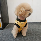 RSS07 Winter Fleece Wound Protective Clothes for Puppy, Little Animals - Warm Dog Vest, Windproof Spay Recovery Suit (Yellow-Black-M)