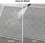 WePet Cat Litter Box Mat, Kitty Premium PVC Pad, Durable Trapping Rug, Phthalate Free, Urine-Resistant, Scatter Control, L 35 x 23 Inch, Cadet Grey