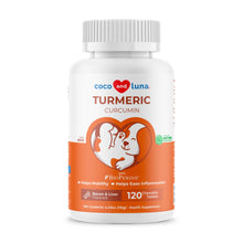 Load image into Gallery viewer, Turmeric for Dogs Anti Inflammatory Pain Relief - 120 Chewable Tablets - Hip &amp; Joint Support Anti Inflammatory for Dogs with Curcumin and BioPerine, Antioxidant, Cardiovascular

