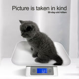 MINDPET-MED Digital Pet Scale for Small Adult Cats and Animals, Measuring Range 0.1oz-33lbs, Accuracy 1g/0.035oz, Units g/kg/lb/oz/tl/ml, Suitable for Kittens, Puppies, Snakes,and Small Dog (Grey)
