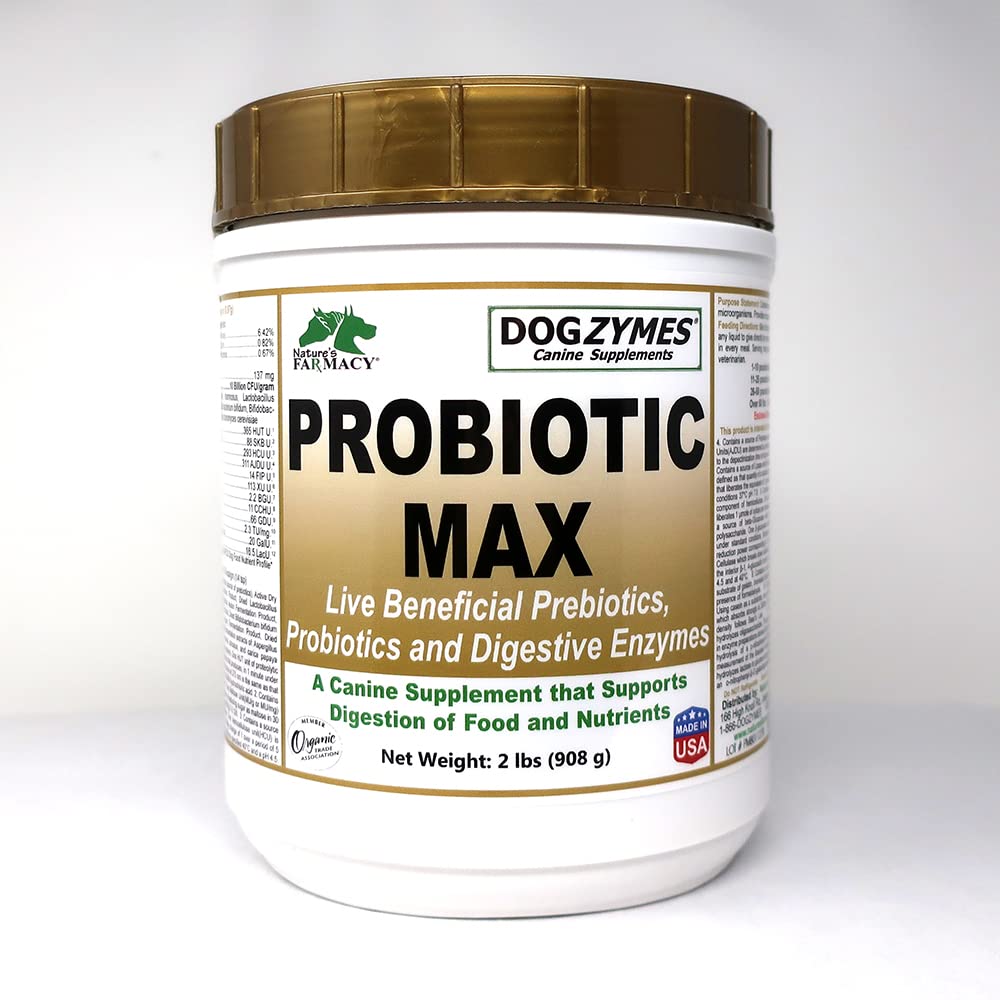 Dogzymes Probiotic Max -10 Billion CFU's Probiotics, Prebiotics, Digestive Enzymes (2 Pound)